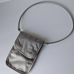 Pacsafe Coversafe X75 RFID Blocking Security Neck Pouch - Gray (EUC)